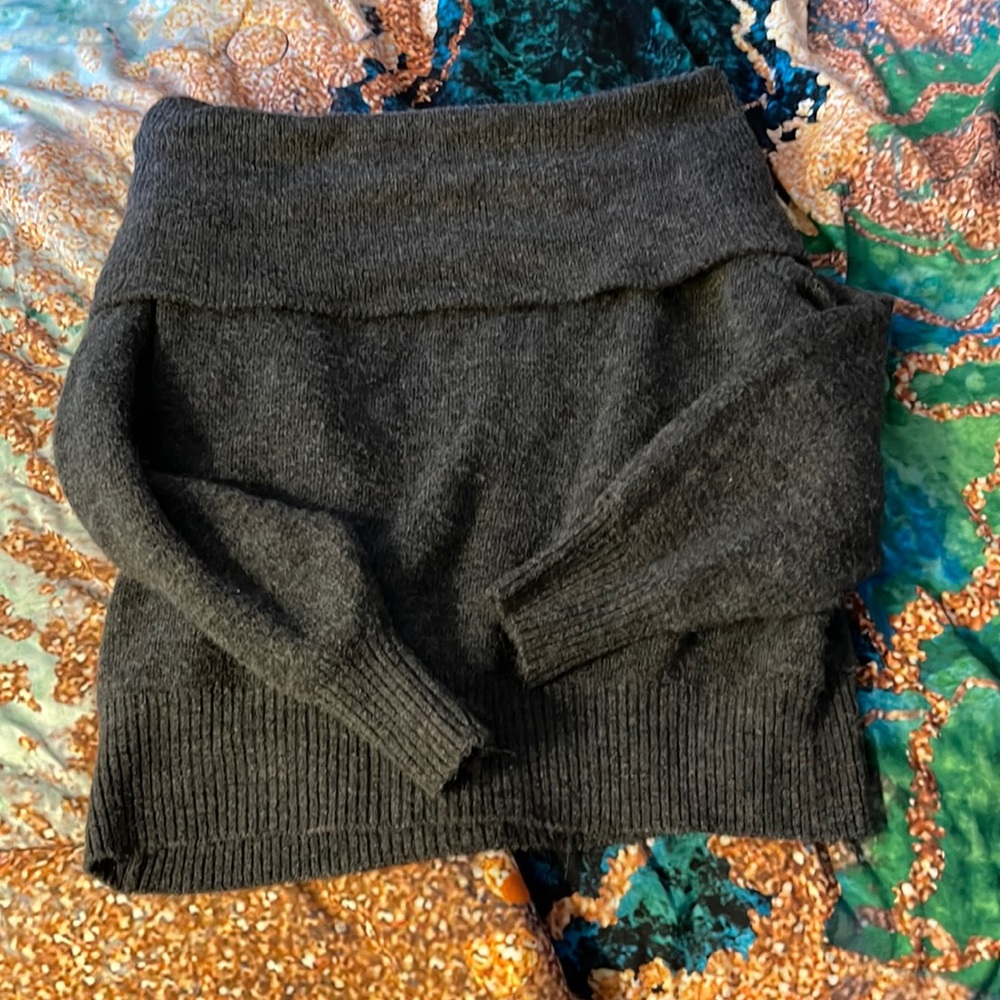 Gray off the shoulder sweater